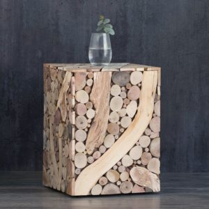 Creation Art Solid wood end table modern living room brief Square wooden coffee table Side table